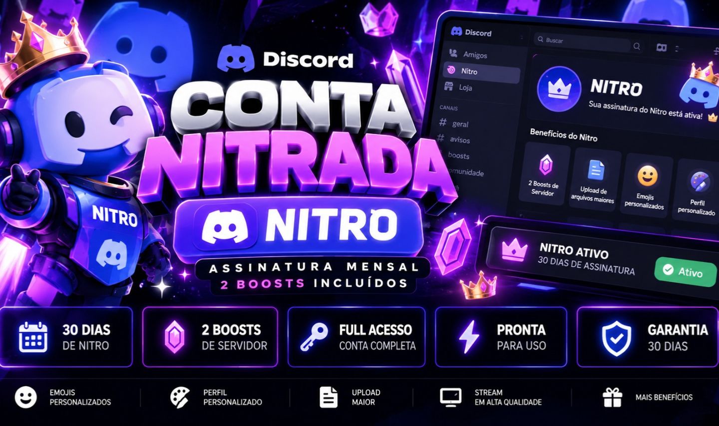 [Promoção] Conta Discord Nitrada Mensal