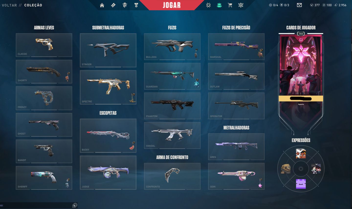 CONTA VALORANT FULL ACESSO COM MAIS DE 170 SKINS