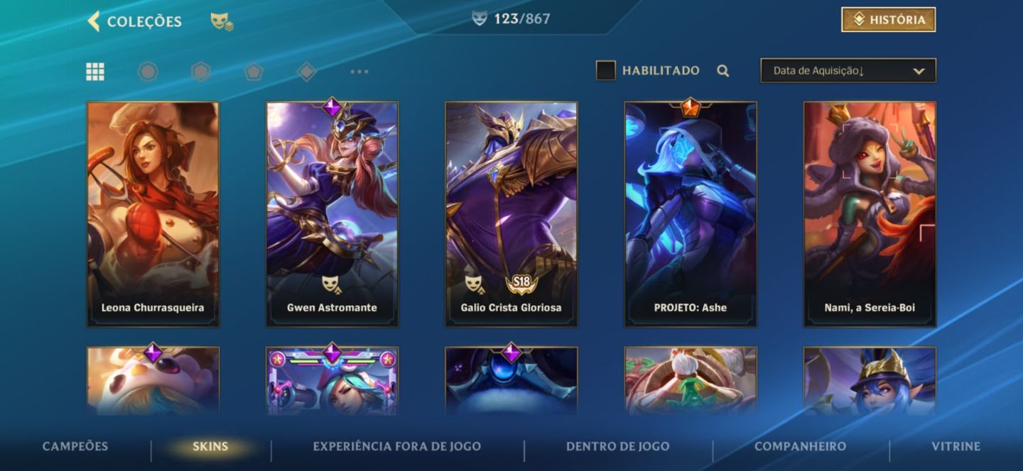 Conta wild rift 123 skins. Maior tier Grão mestre