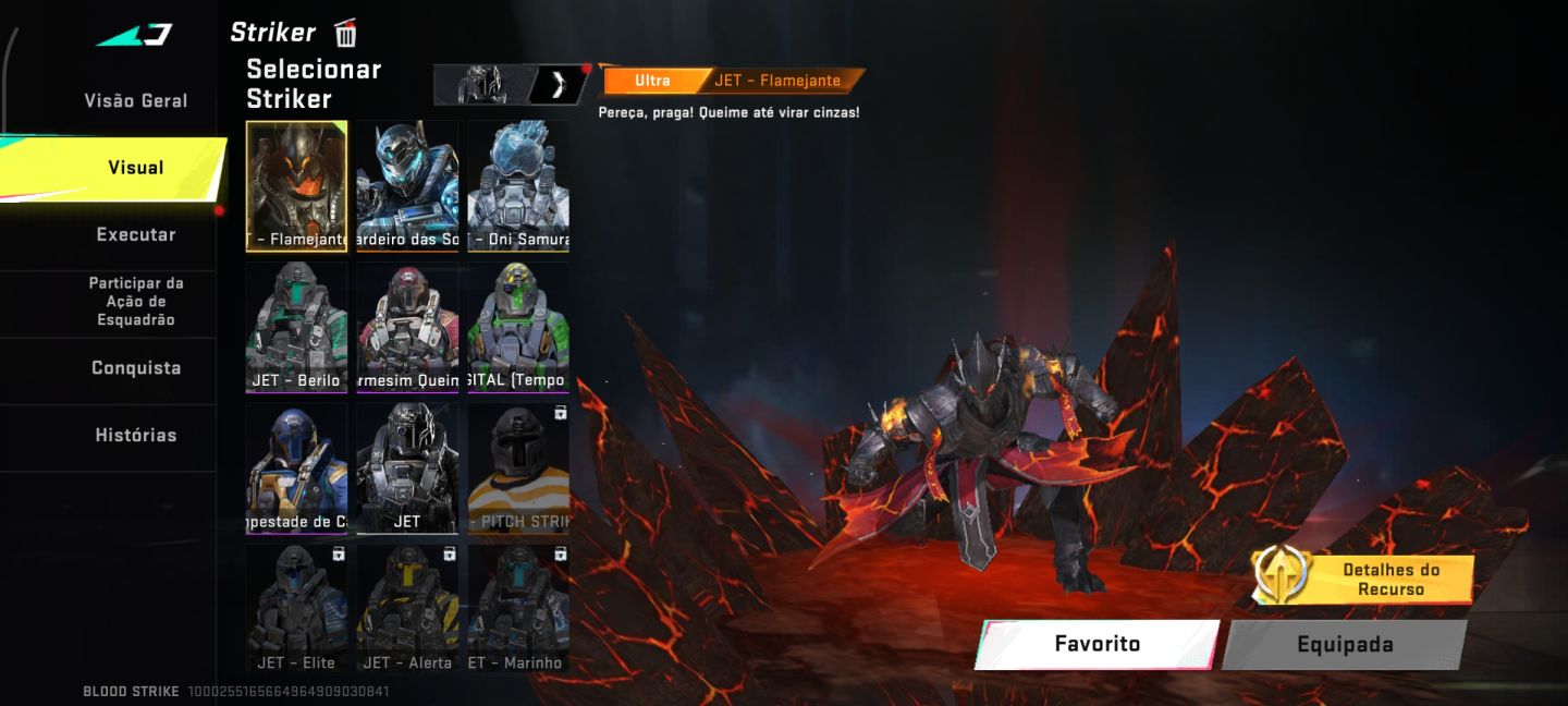 Conta blood strike:contém skins ultra rara