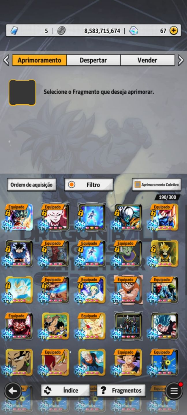CONTA END GAME DRAGON BALL LEGENDS
