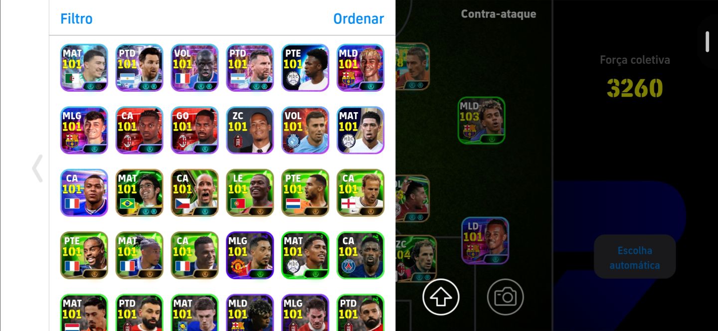 CONTA EFOOTBALL 3260 DE FORÇA MAX COM NEY 107