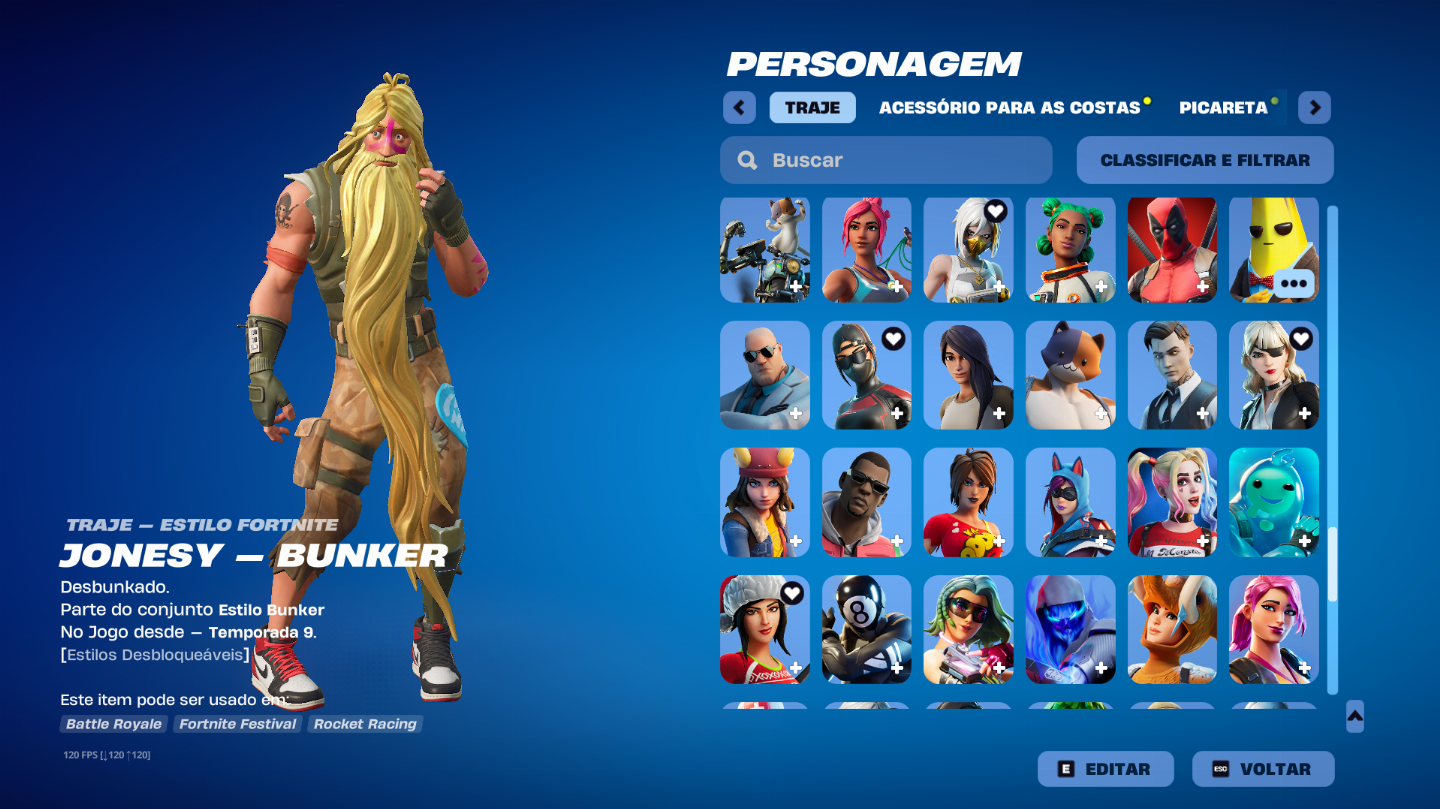 CONTA EPIC DE FORTNITE COM DIVERSOS PASSES + SALVE O MUNDO (V-bucks INFINITO)