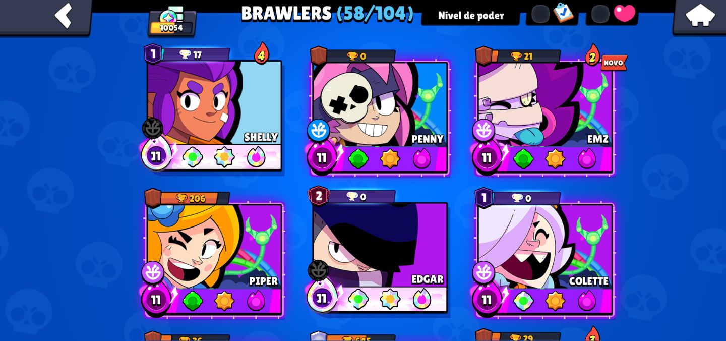 Conta brawl stars Linda pra começo e com 1 brawl pass