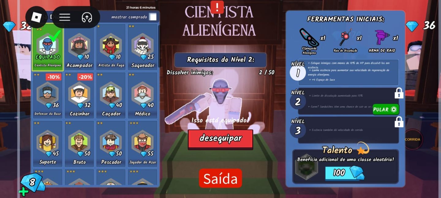 Conta 99 noites com NECROMANTE E ALIEN CIENTISTA