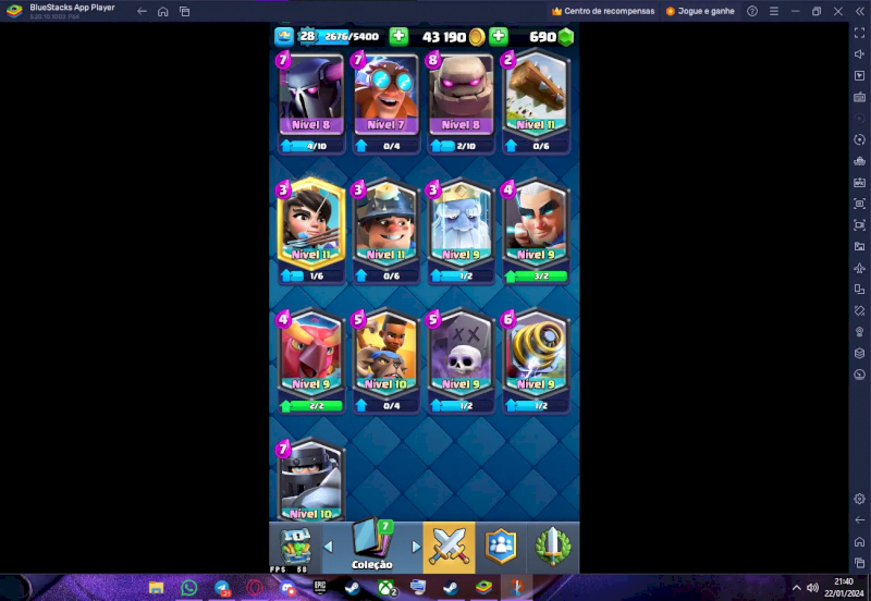 CONTA ANTIGA E UPADA DE CLASH ROYALE