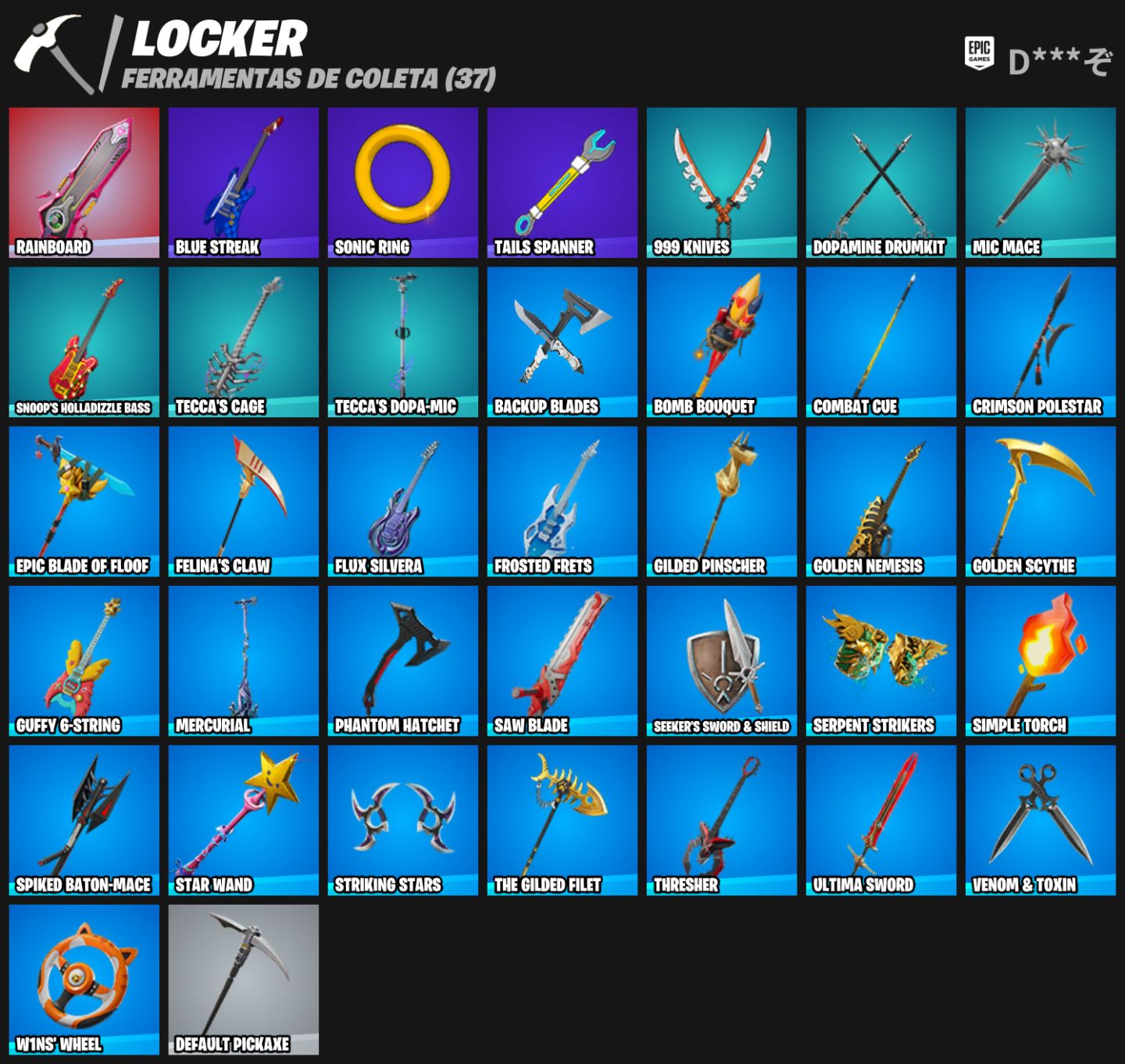 Conta de Fortnite com Ice Spice Lil Wayne Lil Tecca e Varinha estelar