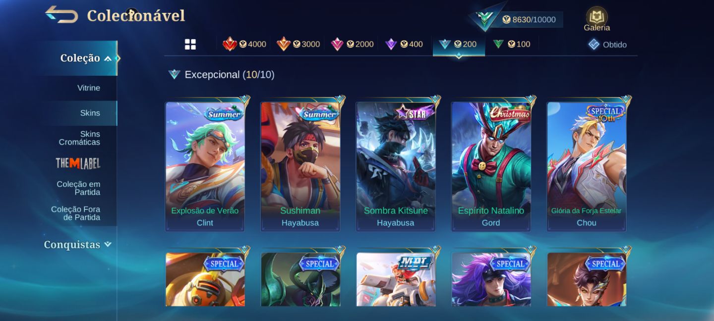 Conta Rara Antiga de MLBB