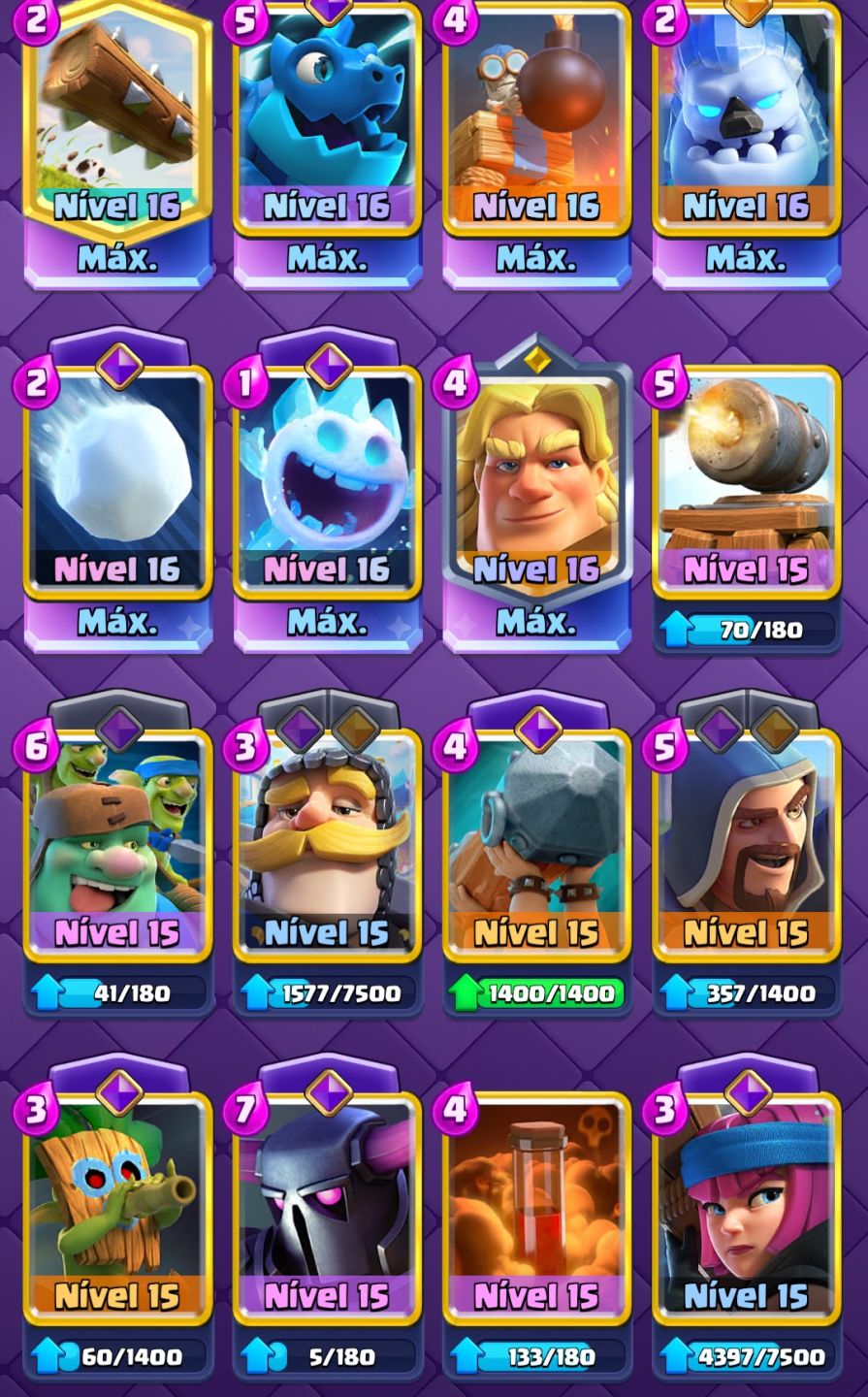 CONTA CLASH ROYALE NÍVEL 16 | 20 CARTAS LVL 16 | 16 EVOLUÇÕES | 14K TROFÉUS