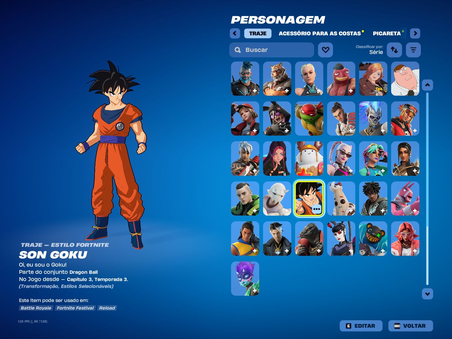 CONTA DE FORTNITE COM 119 SKINS [FA] EPIC GAMES / PSN / XBOX