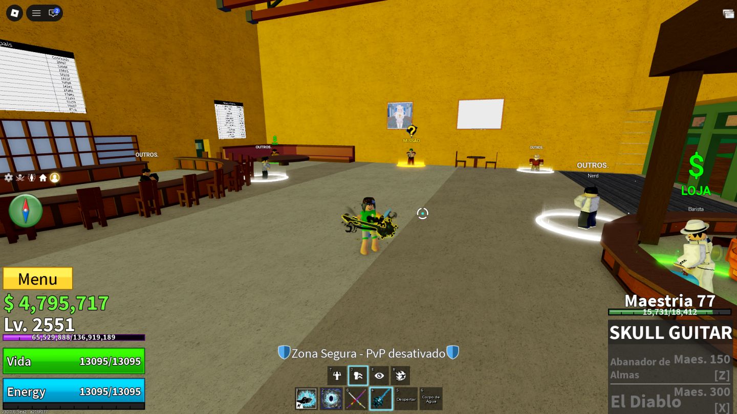 Conta roblox BLOX FRUITS COM CDK SOUL GUITAR com raça v4 shark