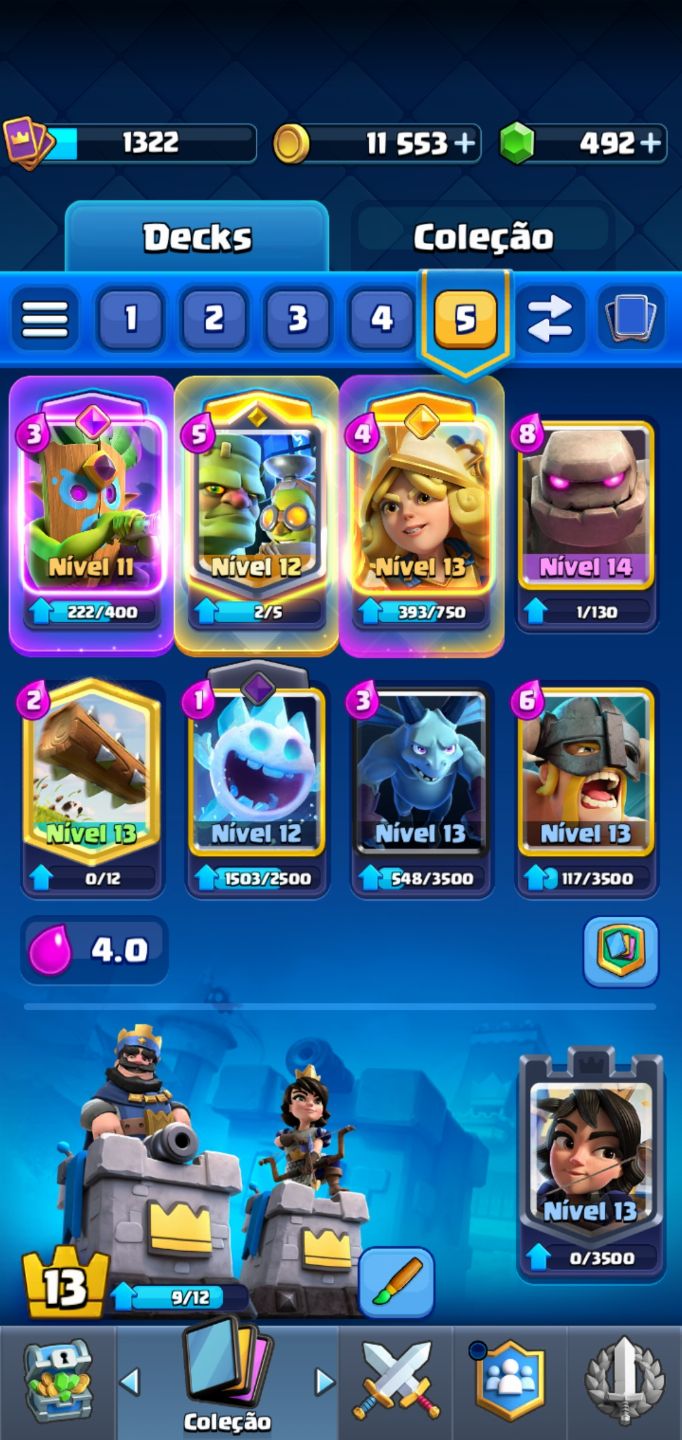 CONTA CLASH ROYALE VETERANA (8 ANOS) 8500 TROFÉUS COM EVOLUÇÕES! pra sair rapido