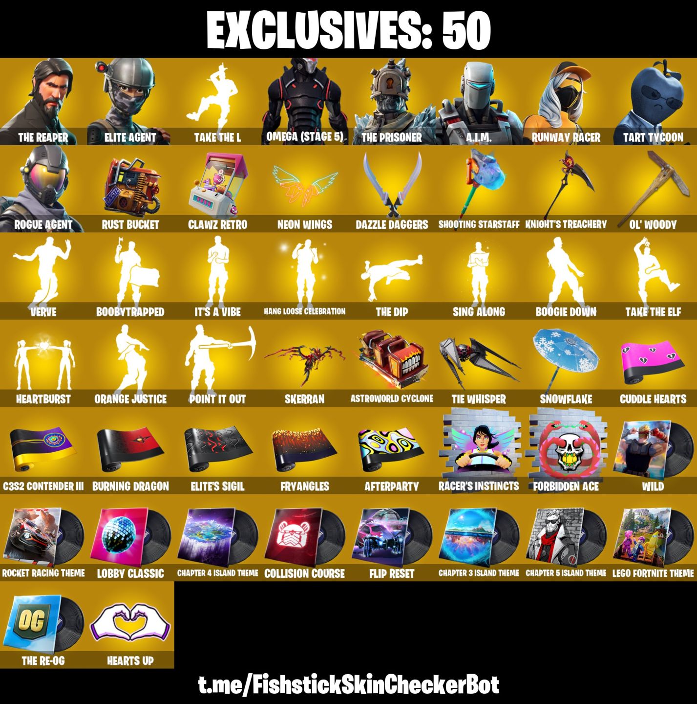 Conta Fortnite com The Reaper | Elite Agent | Omega (stage 5) e 120 Skins