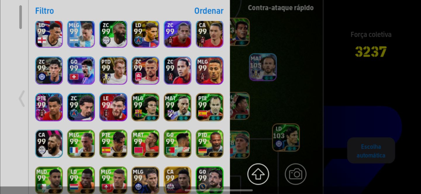 Conta Meta de Efootball Mobile com Romário, Rummenigge, Maddison e Dani Olmo