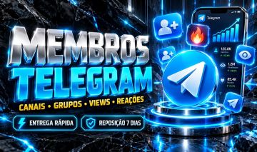 Membros Telegram Canal e Grupo Views Reações Envio Rápido
