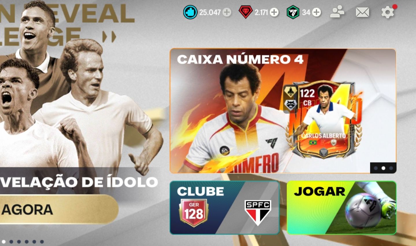 Conta FC mobile Ger 128, 30k fragmentos, 4b coins