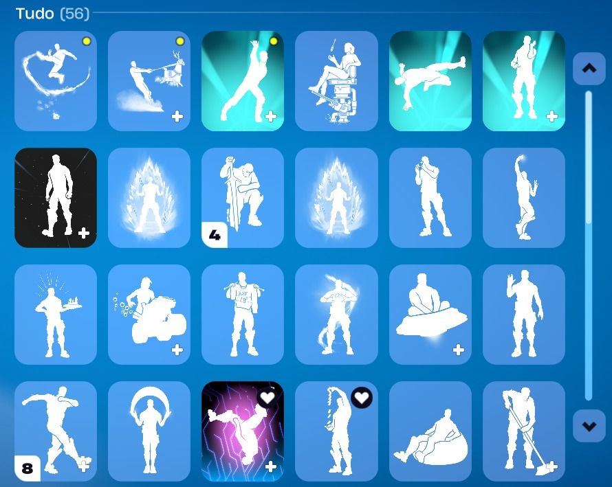 Conta Fortnite antiga cheia de skins lendarias e exclusivas