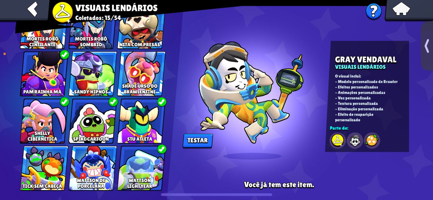 CONTA DE BRAWL STARS 120K FULL 11 FULL BUFF 107/108 ALTERO GMAIL P SEU