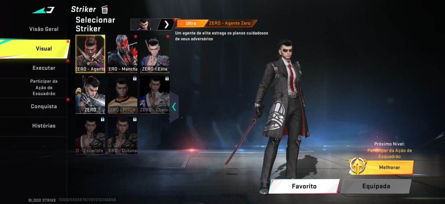 CONTA BLOOD STRIKE COM CANIVETE BUTERFLY