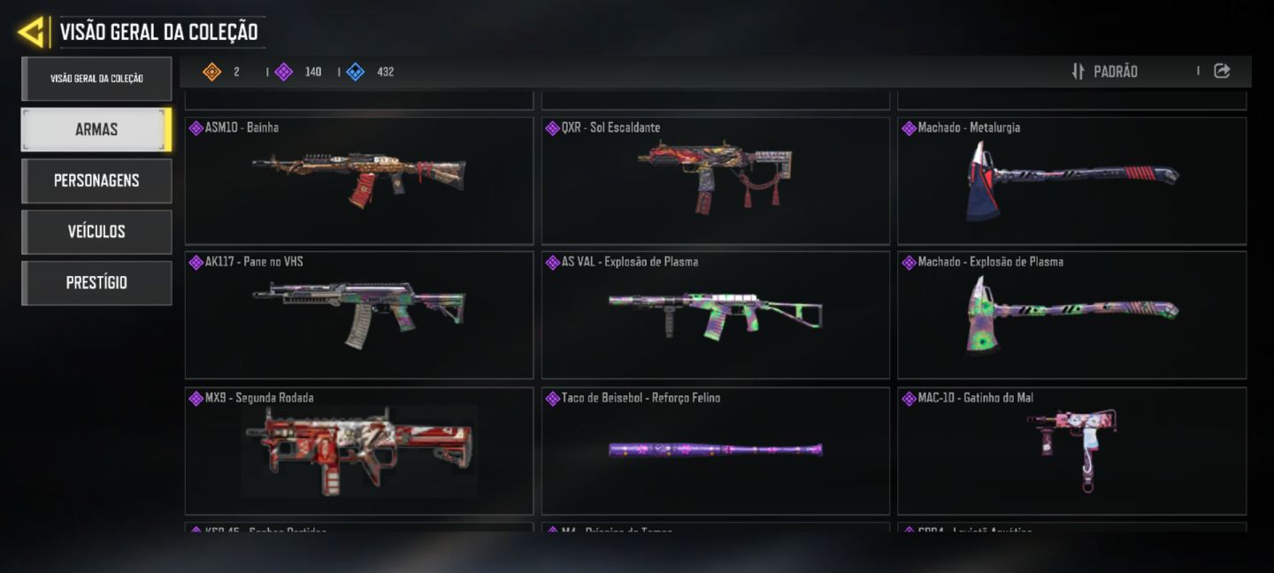 CONTA COD MOBILE +500 SKINS DE ARMA