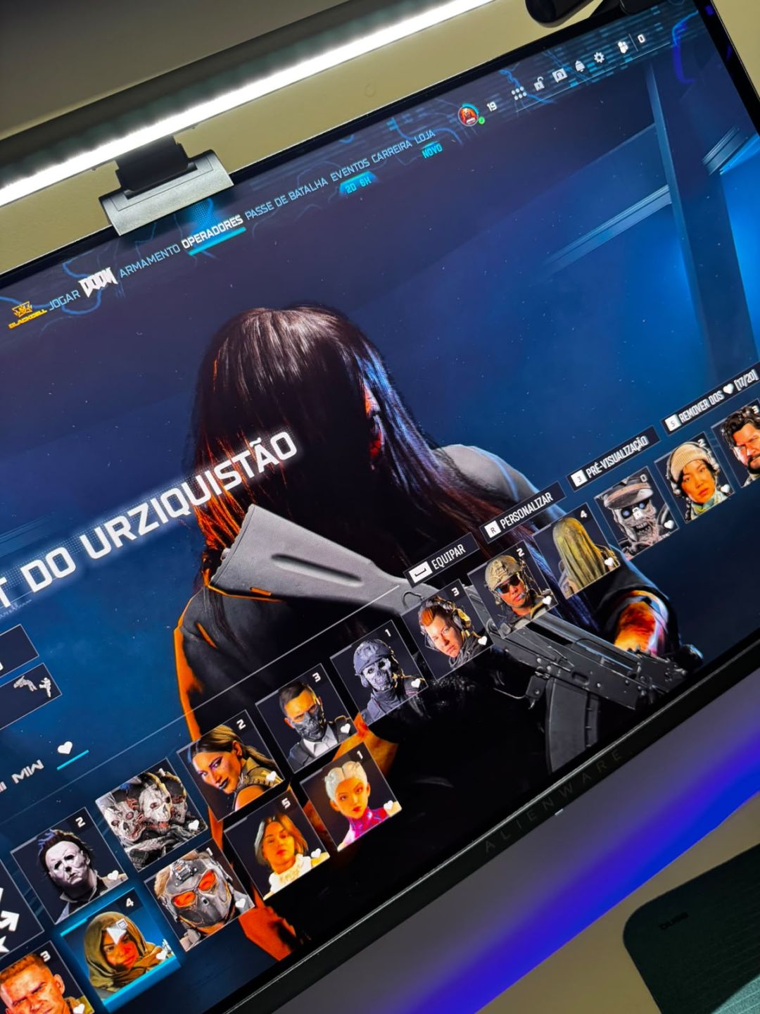 CONTA WARZONE COM PACOTES RAROS - VALERIA POSSUIDA - URZIGUISTAO - MICHAL MYERS