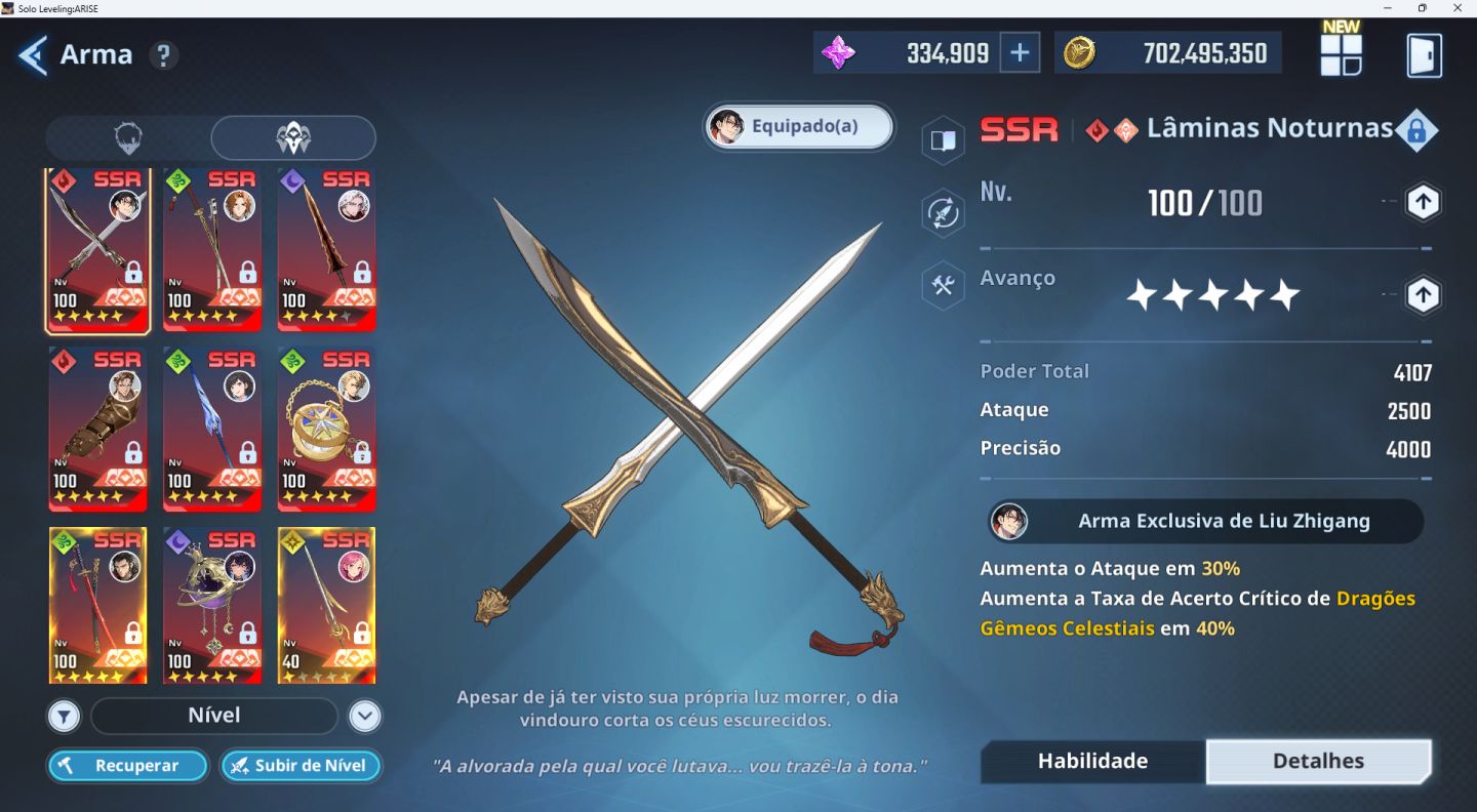CONTA SOLO LEVELING: ARISE. LV 157, POWER 4kk600