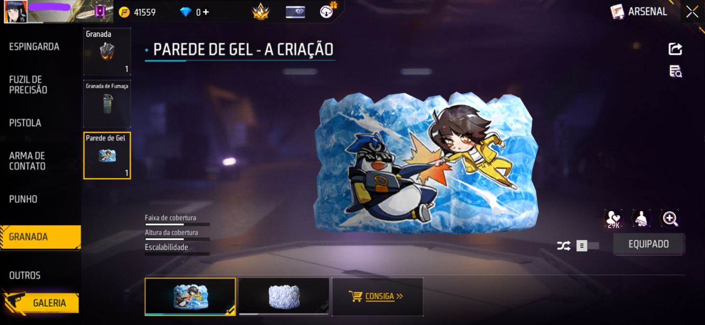 CONTA FREE FIRE COM CONJUNTO JIRAIYA | UMP BOOYAH | CONJUNTO VIBE BORBOLETA