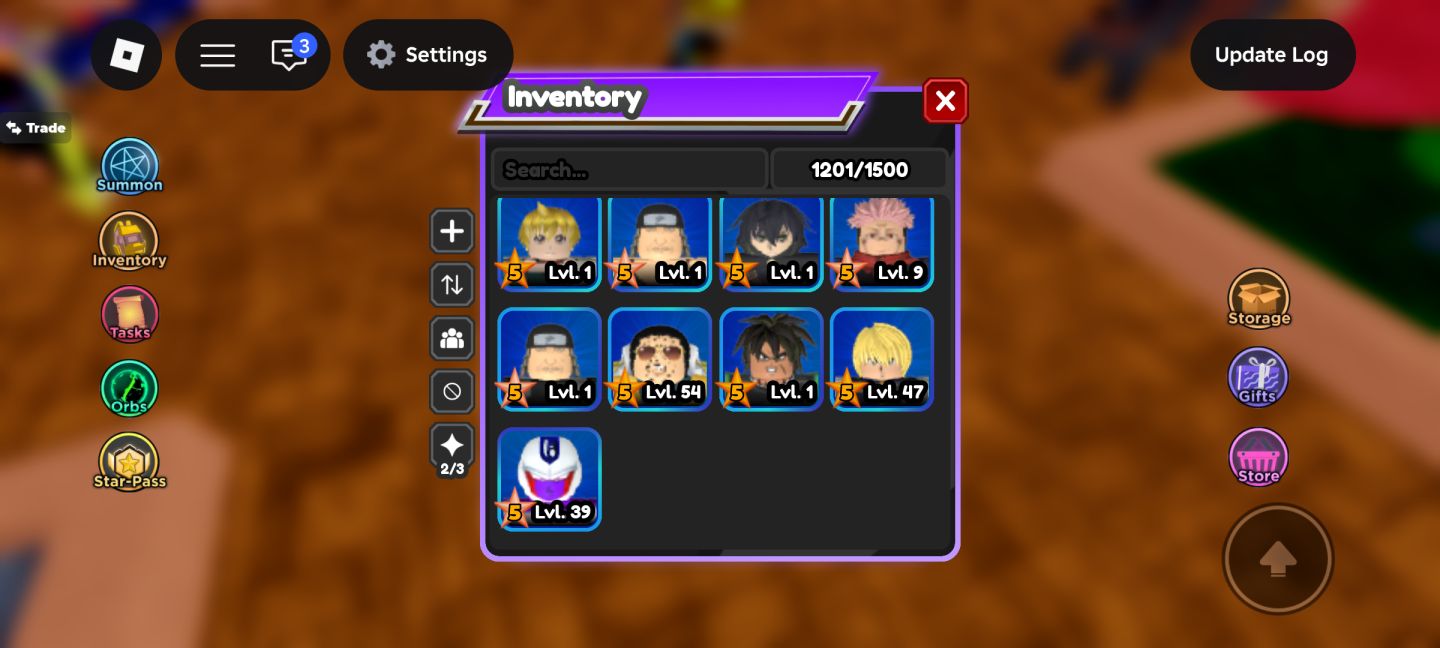 Conta de ASTD com 6 personagens 7 estrelas e muitos outros para evoluir