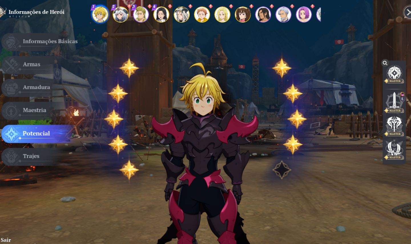 CONTA 7DS ORIGIN I MELIODAS P9 + SSR INICIAIS