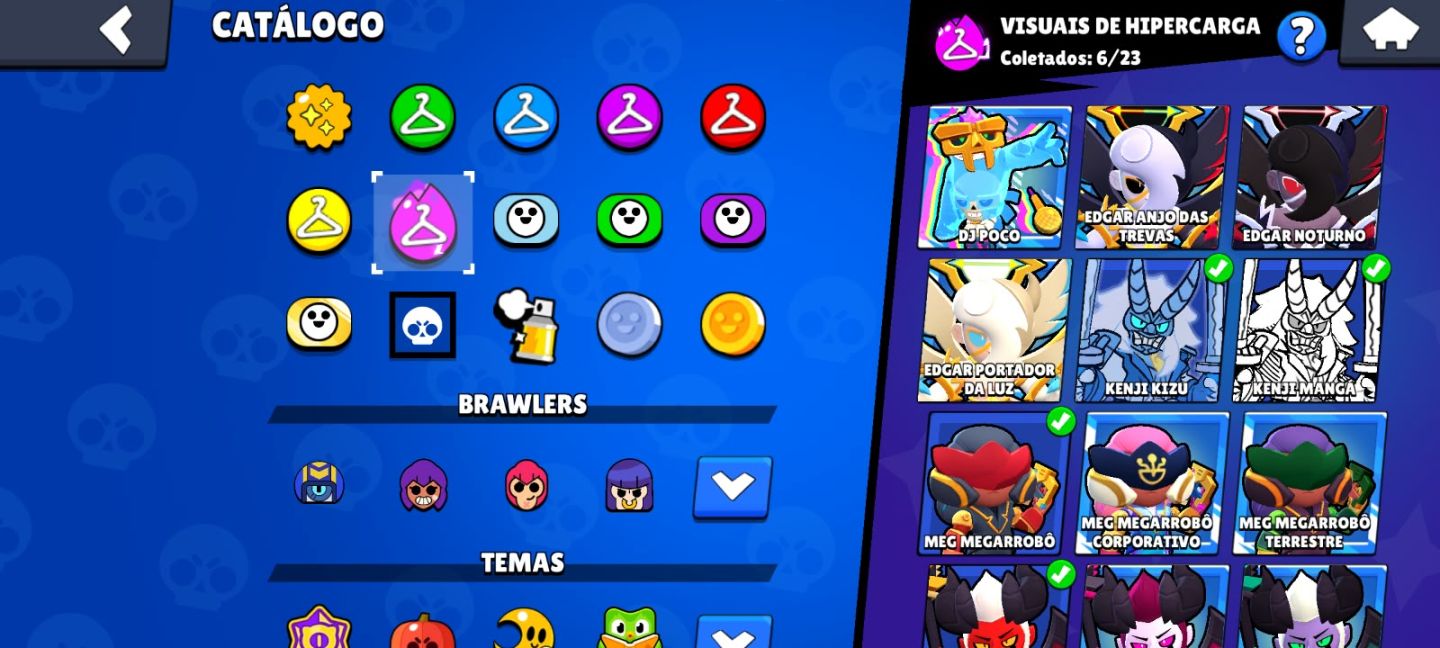 Conta brawl stars,55k trofeus,mtas skins,lendario e fama saturiana 1
