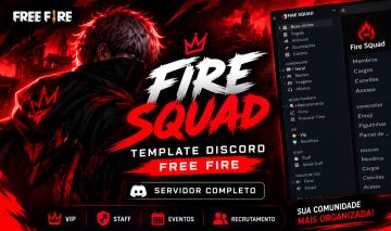 FIRE SQUAD | TEMPLATE DISCORD FREE FIRE | CLÃ COMPLETO