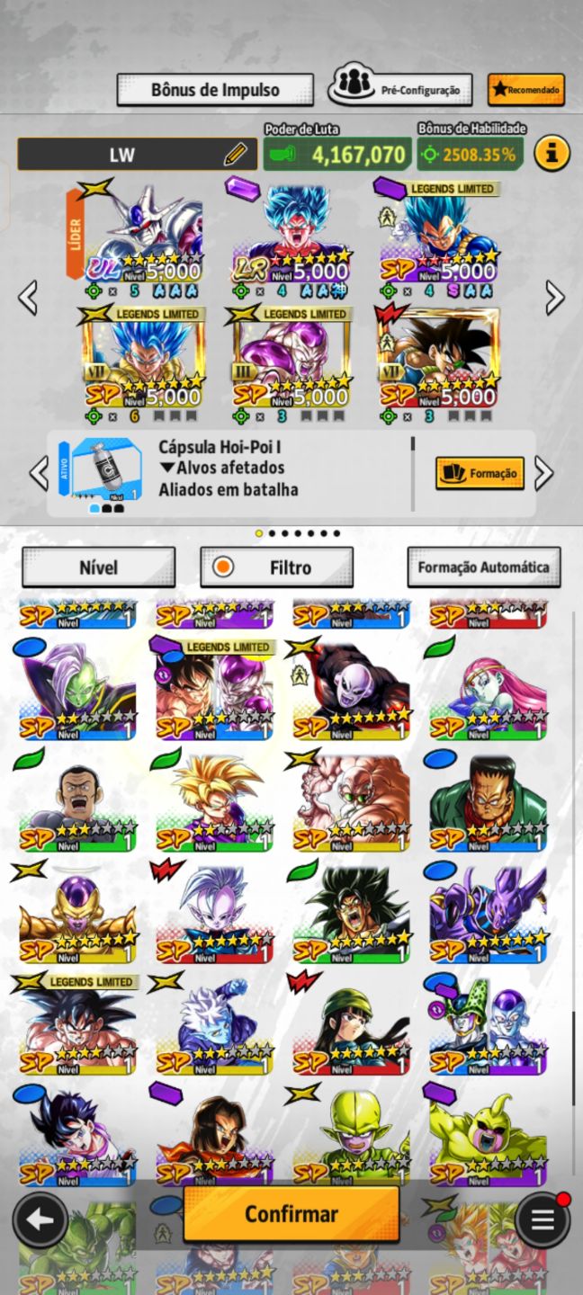 CONTA DRAGON BALL LEGENDS À VENDA