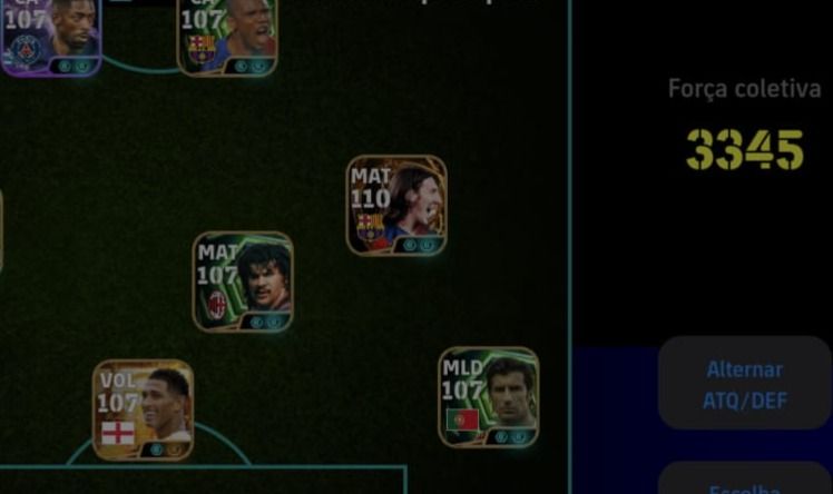 Efootbal conta top 3345 força