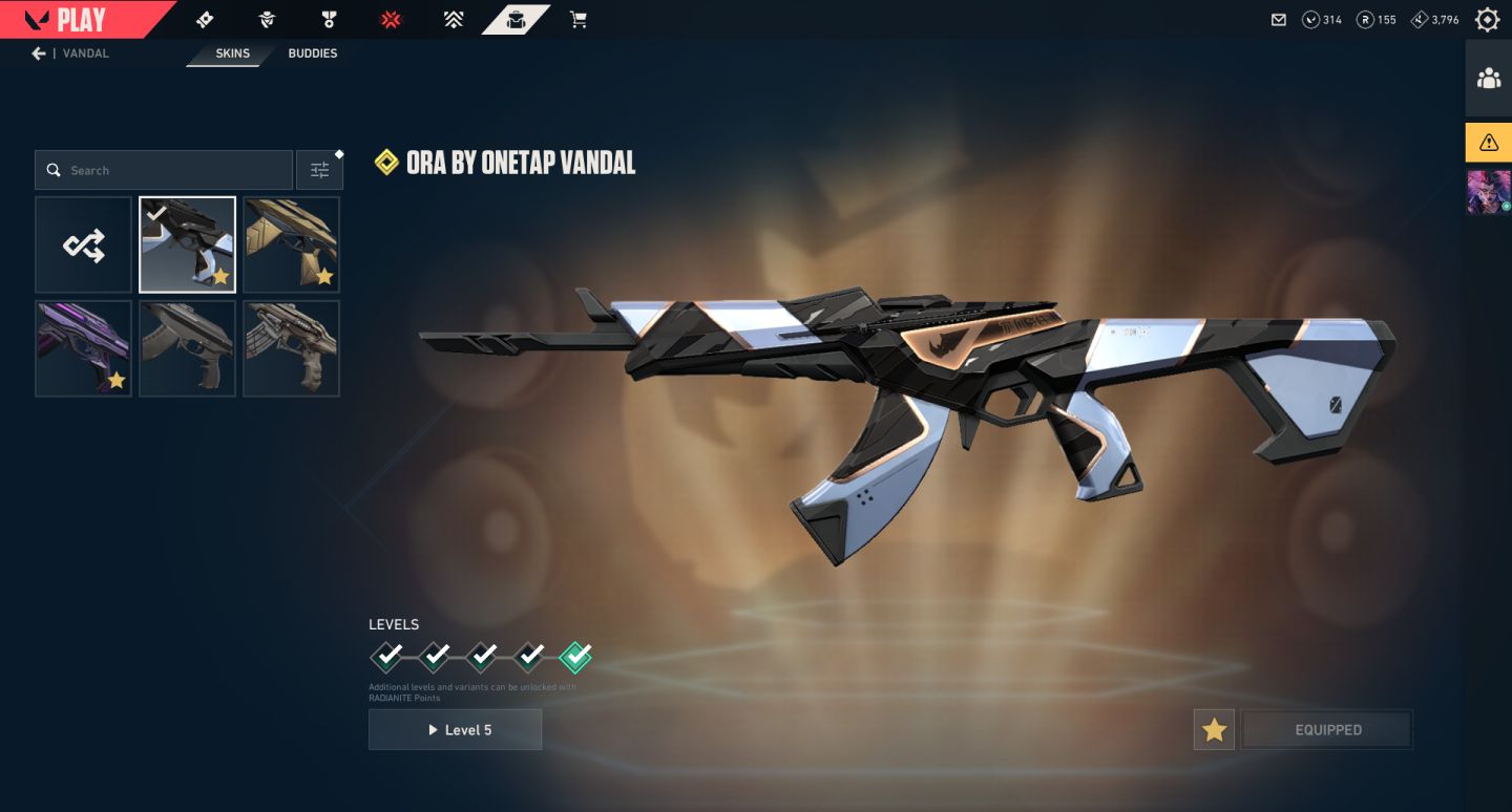 CONTA VALORANT - MUITAS SKINS - R$500 GASTOS