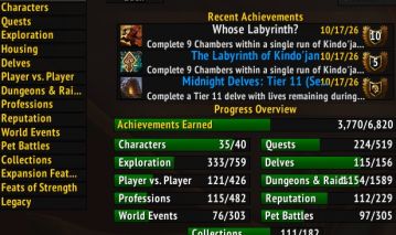 Cconta de world of warcraft com inumeras conquistas e montarias, teleportes...