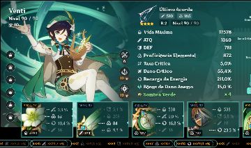 CONTA GENSHIN TODOS OS ARCONTES ENDGAME