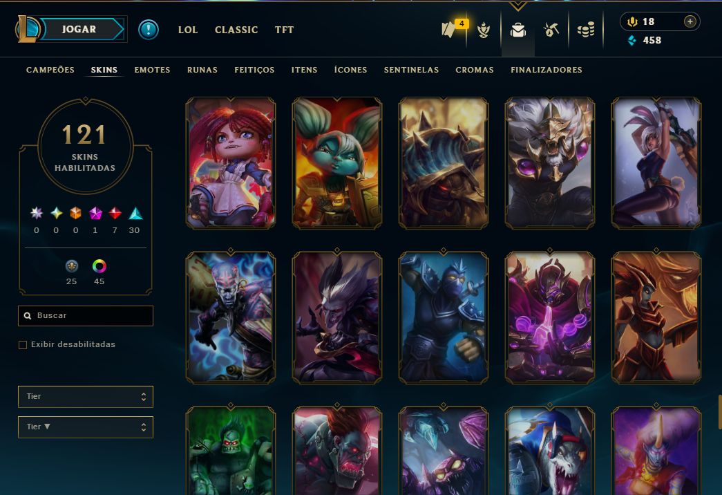 LENDÁRIA DARIUS MESTRE DA ENTERRADA + [QUASE 150 SKINS HABILITADAS] + TROCA NICK