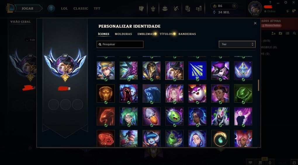 Conta main master yi | diamante 4 com 80% de WR !
