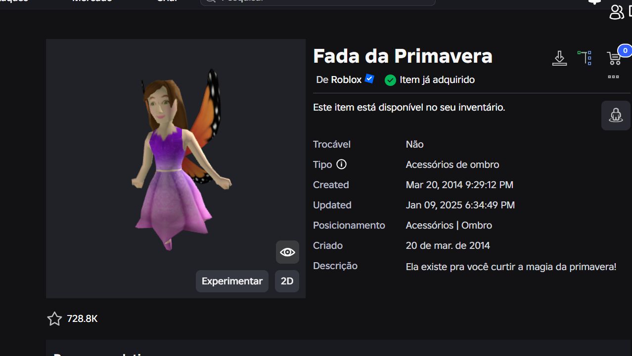 ROBLOX CONTA DE 2020 | INVENTÁRIO DIVERSIFICADO