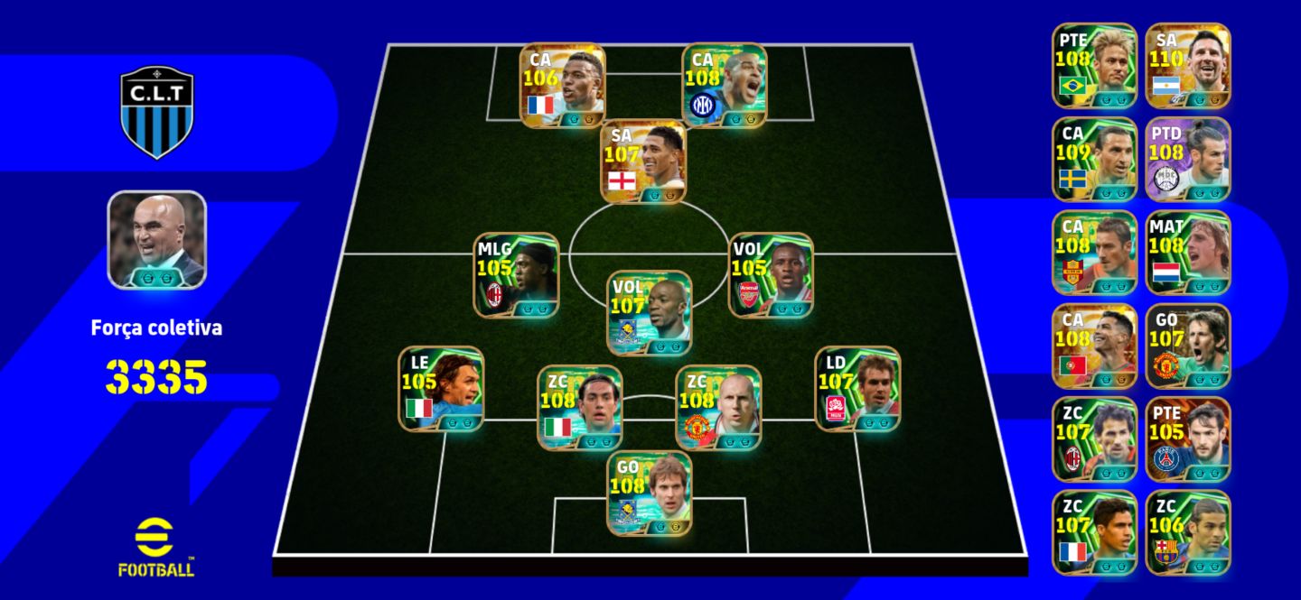 CONTA FULL 3335 EFOOTBALL Adriano,mbape ,messi ,belligan,neimar,kvrara