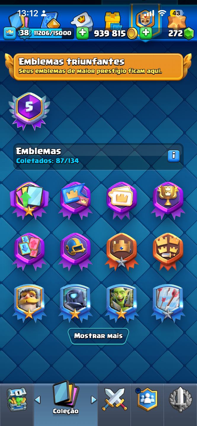 Conta de Clash royale para rapidinho!!