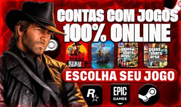 CONTAS COM JOGOS 100% ONLINE (ESCOLHA A SUA) - CS2 PRIME - GTA V - RED DEAD 2