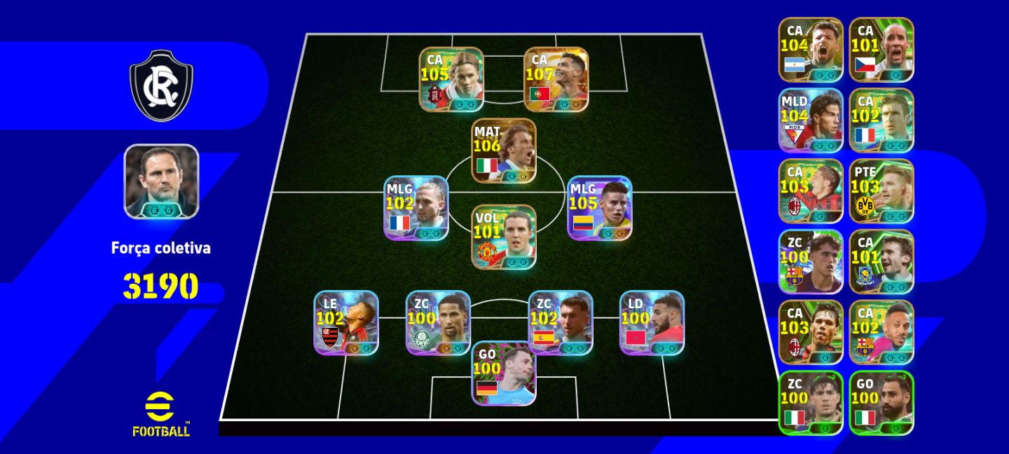 CONTA EFOOTBALL CR7 BIG TIME E DEL PIERO BIG + SHOW TIMES