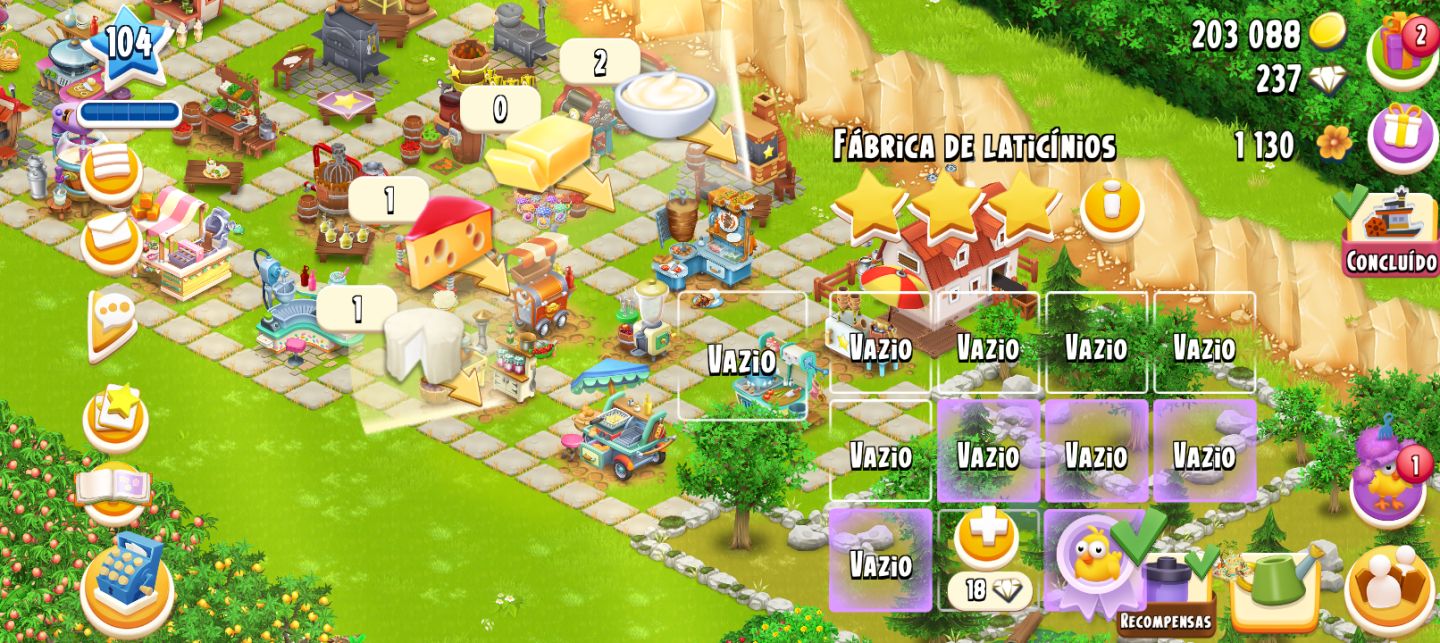 Vende-se Fazenda Hay Day! Nível: 104 (Única dona)