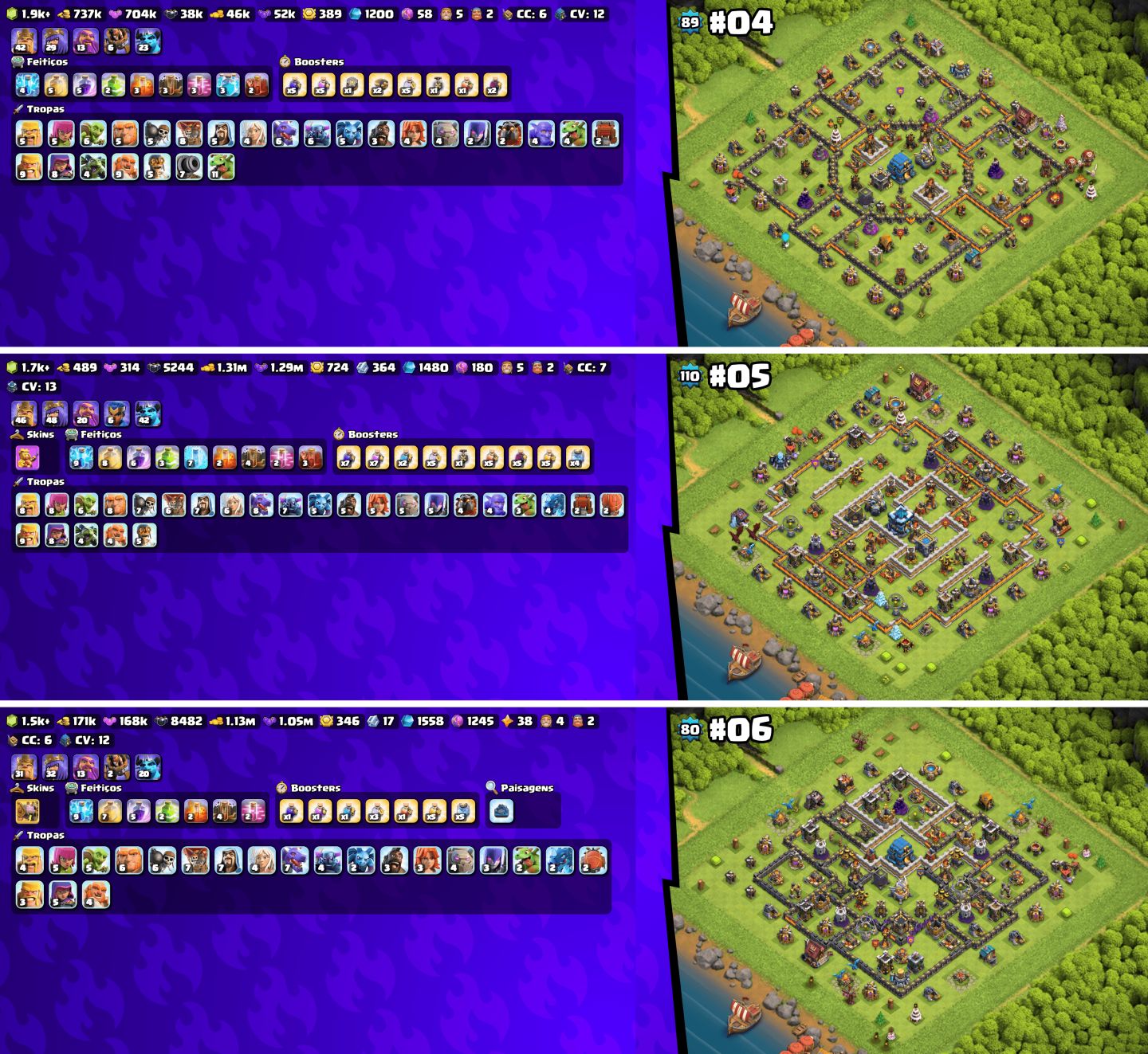 (NOVAS CONTAS) MAIS BARATO!! CONTAS COC CVs RUSHADAS & UPADAS!!!