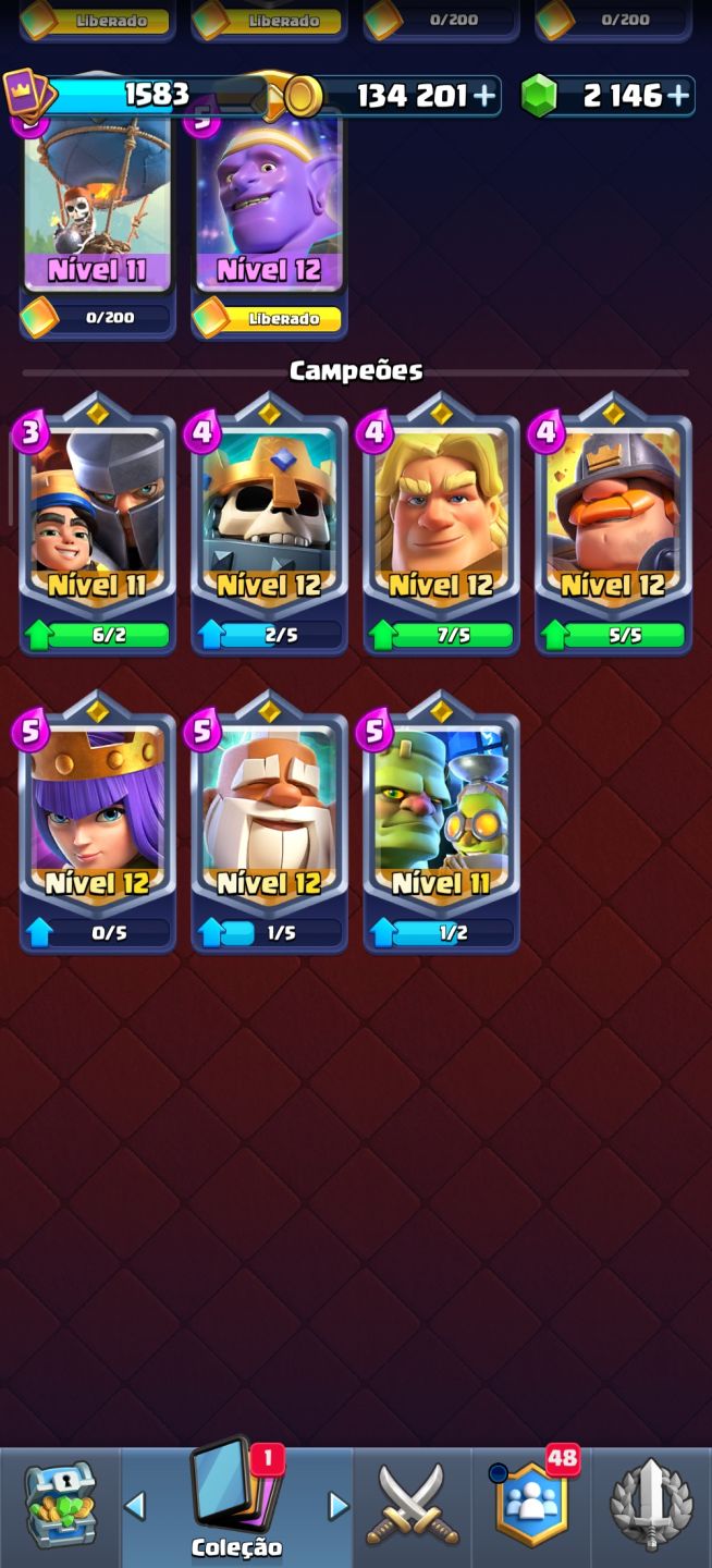 Conta Clash Royale 11.833 Troféus