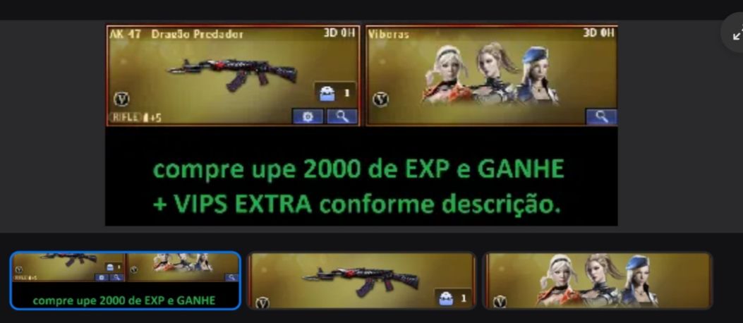 CONTA NOVA COM 2 VIPS POR 3 DIAS ATIVE QUANDO QUISER. + VIPS AO UPAR AINDA. VEM!