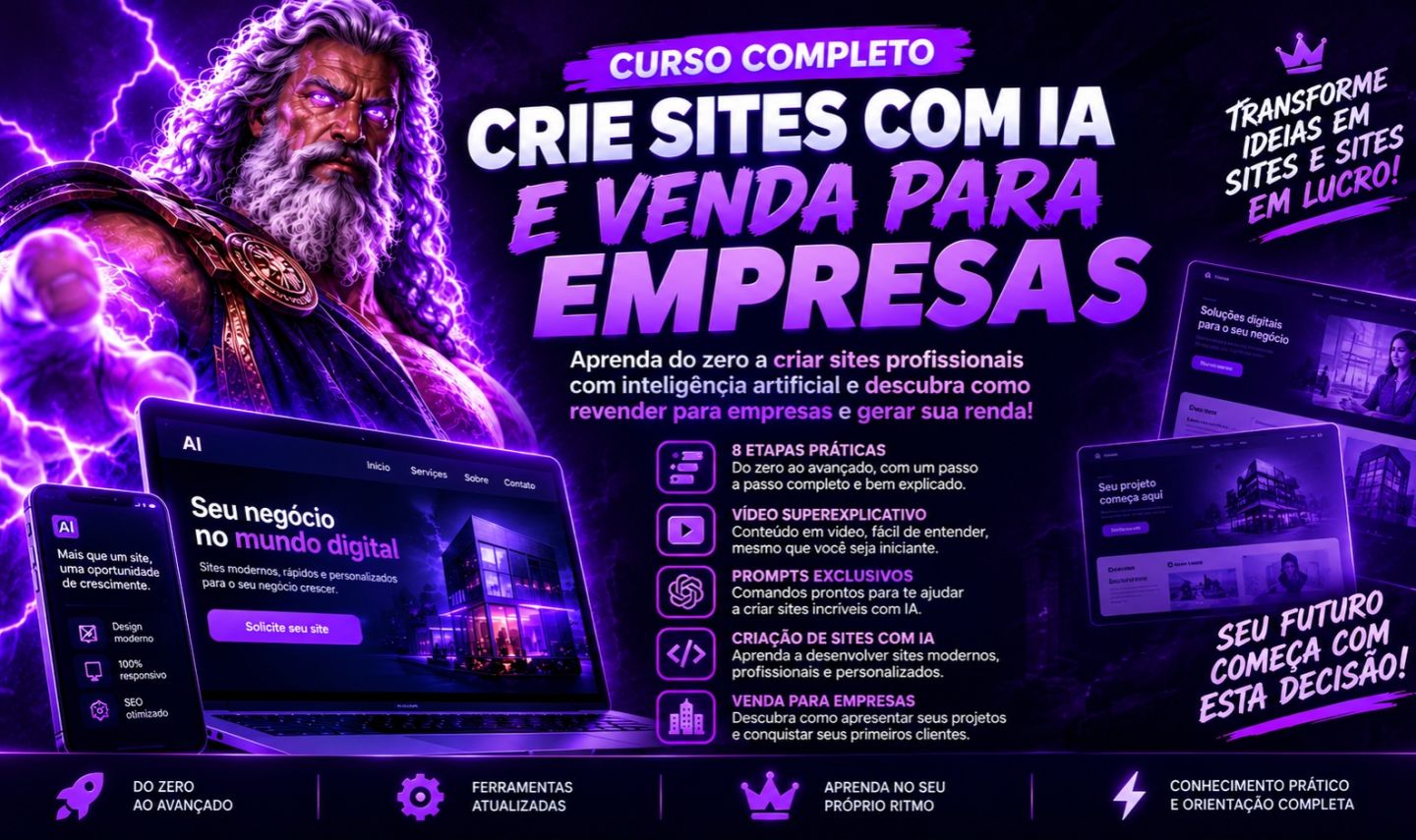 GANHE UMA RENDA EXTRA VENDENDO SITES DE IA!!! (CURSO DE IA)