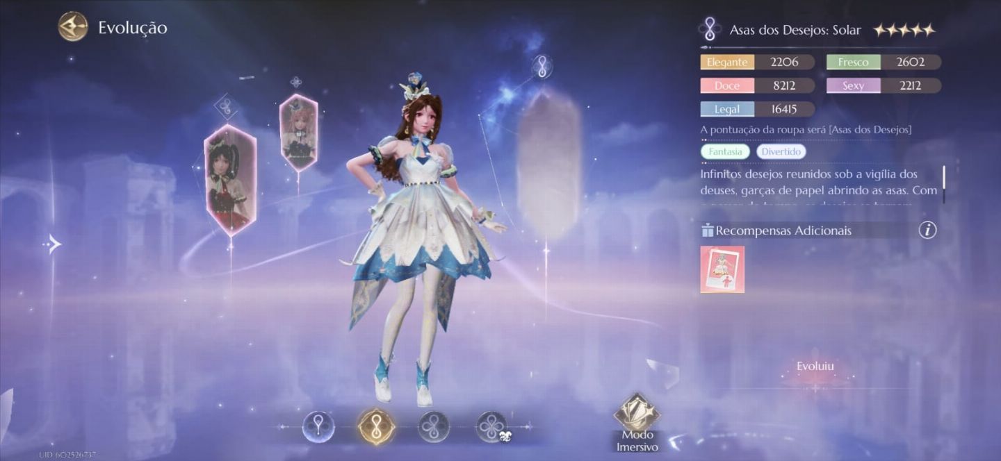Conta Endgame - Infinity Nikki 16 sets completos + Looks Milagrosos + 4 inc.