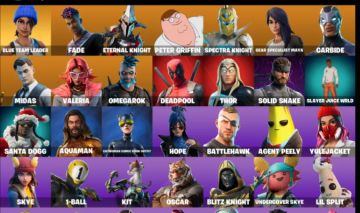 CONTA DE FORTINITE COM 45 SKINS, MIDAS DEADPOOL E LIDER DA EQUIPE AZUL E MUITO++